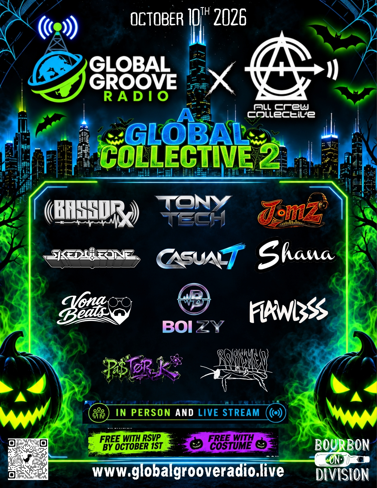 A Global Collective 2 event flyer - October 10 2026